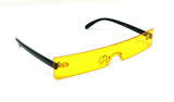Warhol Slim Rimless Shield One Piece Mono Lens Rectangular Sunglasses