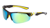 Khan Polarized Semi Rimless Sport Wrap Around Sunglasses