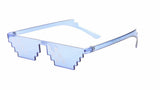 Thug Life Meme Emoji Pixelated Rimless Sunglasses