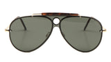 Classic Outdoorsman Retro Pilot Shield Aviator Sunglasses