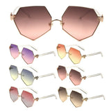 Geometric Oversized Pearl Nose Pad Clown Hand Hinge Aviator Sunglasses