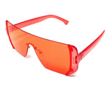 Malibu Rimless Oversized Mono Shield Futuristic One Piece Lens Sunglasses