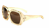 Womens Oversized Faceted Geometric Square Luxury Sunglasses