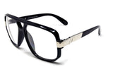 Gazelle Swag Square Oversized Hip Hop Luxury Sunglasses w/ Clear Lenses