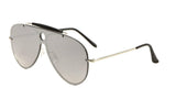 Classic Outdoorsman Retro Pilot Shield Aviator Sunglasses