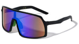 Oversized Futuristic Shield Wrap Around Sport Sunglasses