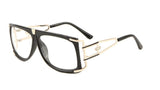 Gazelle Superfly Oversized Flat Top Square Hip Hop Luxury Aviator Sunglasses