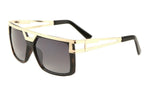 Gazelle Phenom Oversized Flat Top Square Hip Hop Luxury Aviator Sunglasses