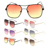 Oversized Brow Bar Square Aviator Sunglasses