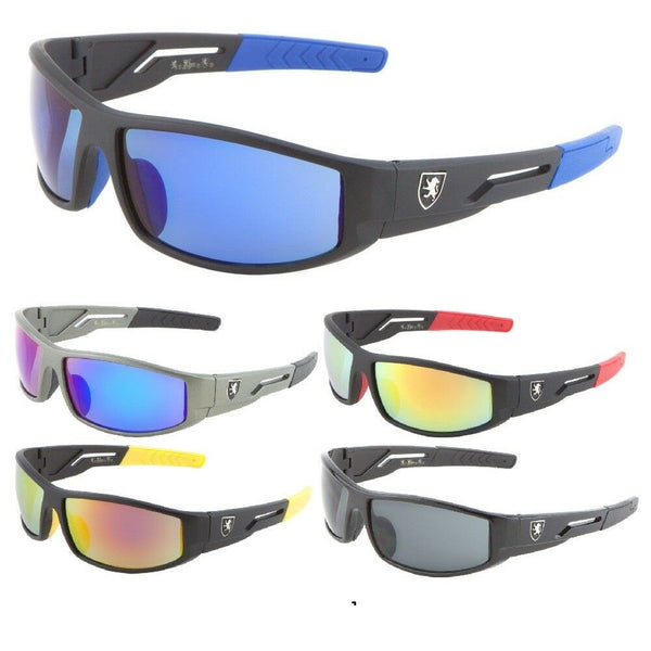 Khan Slim Shield Sport Wrap Around Chopper Sunglasses