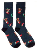 Fine Fit Casual Novelty Pattern Knit Crew Socks