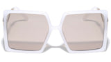 Womens XL Oversized Square Luxury Aviator Sunglasses