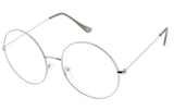 Oversized Round Luxury John Lennon Hippie Sunglasses w/ Clear Lenses