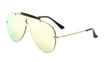 Classic Outdoorsman Retro Pilot Shield Aviator Sunglasses