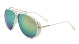 Oversized Outdoorsman Retro Pilot Aviator Sunglasses w/ Side Shield