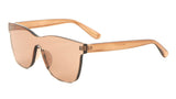 Tahiti Thick Rimless Shield Mono One Piece Lens Square Sunglasses