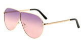 XL Oversized Split Shield Retro Aviator Sunglasses