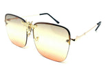 3D Killer Bee Luxury Hip Hop Half Rim Square Aviator Sunglasses