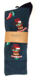 Fine Fit Casual Novelty Pattern Knit Crew Socks