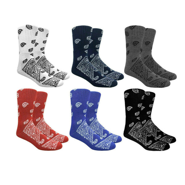 Mad Toro Paisley Bandana Crew Socks