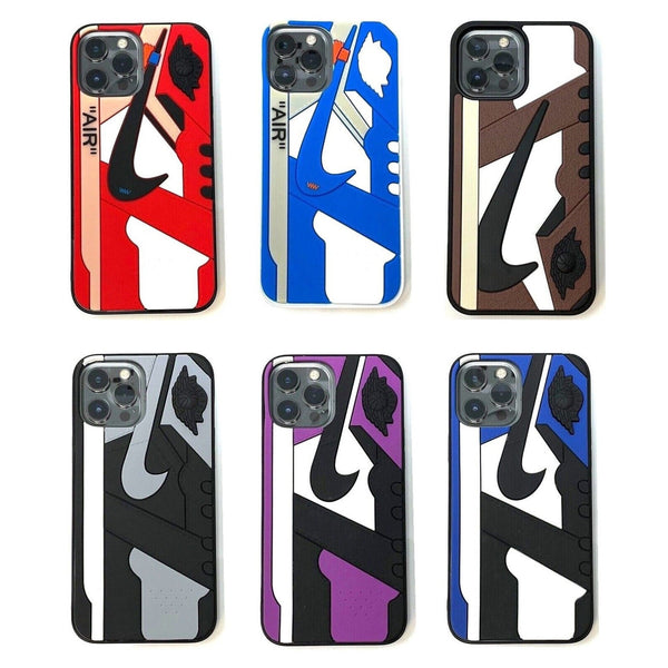 Jumpman Logo Sneaker Kicks iPhone 13 Pro Max 6.7 Silicone Bumper Case