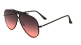 Classic Outdoorsman Retro Pilot Shield Aviator Sunglasses