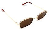 Slim Rectangular Geometric  Classic Luxury Aviator Sunglasses