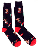 Fine Fit Casual Novelty Pattern Knit Crew Socks