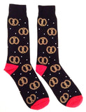 Fine Fit Casual Fast Food Snack Pattern Knit Crew Socks