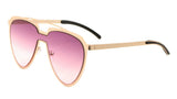 Cleopatra XL Womens Oversized Shield Aviator One Piece Lens Sunglasses