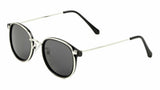 Slim Sleek Square Metal & Plastic Aviator Sunglasses