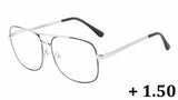 Elite Classic Casual Square Luxury Aviator Readers Reading Glasses
