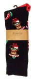 Fine Fit Casual Novelty Pattern Knit Crew Socks