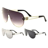 Kleo Lionhead Oversized Flat Top Luxury Sunglasses