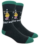 Fine Fit Casual Funny People Character Jobs Pattern Knit Crew Socks