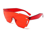 Sobe Rimless Shield Mono One Piece Lens Futuristic Sunglasses