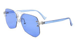 Wynwood Oversized Rimless Square Geometric Luxury Aviator Sunglasses
