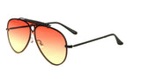 Classic Outdoorsman Retro Pilot Shield Aviator Sunglasses