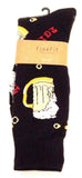 Fine Fit Casual Fast Food Snack Pattern Knit Crew Socks