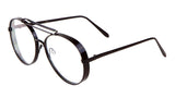 Thick Bold Metal Luxury Aviator Sunglasses w/ Clear Lenses