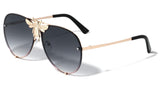 3D Killer Bee Luxury Hip Hop Aviator Sunglasses Floating Lenses