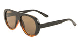 Go Go Womens Retro Thick Bold Plastic Frame Flat Top Luxury Sunglasses