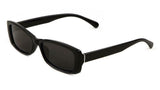 Slim Rectangular Minimal Retro Classic Plastic Mod Sunglasses
