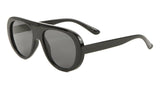 Go Go Womens Retro Thick Bold Plastic Frame Flat Top Luxury Sunglasses