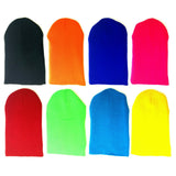 Solid Plain Blank Long Uncuffed Winter Knit Beanie Hat