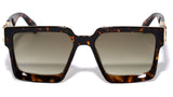 Royale Oversized Thick Bold Square Classic Retro Luxury Sunglasses