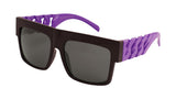 Oversized Flat Top Square Chain Arms Hip Hop Sunglasses