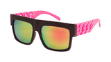 Oversized Flat Top Square Chain Arms Hip Hop Sunglasses