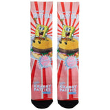 Nickelodeon Spongebob Squarepants The Krusty Krab Sublimated All Over Print Men's Crew Socks