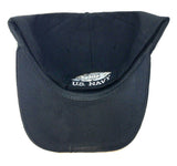 United States Navy Black 3D Anchor Logo Adjustable Hat